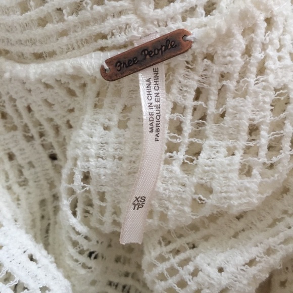 Free People Open Knit High-Low Cowl Neck Blouse - Picture 6 of 6